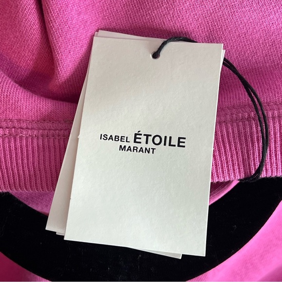 Isabel Marant Étoile Pink Logo Oversized Sweatshirt size Medium - Picture 4 of 6